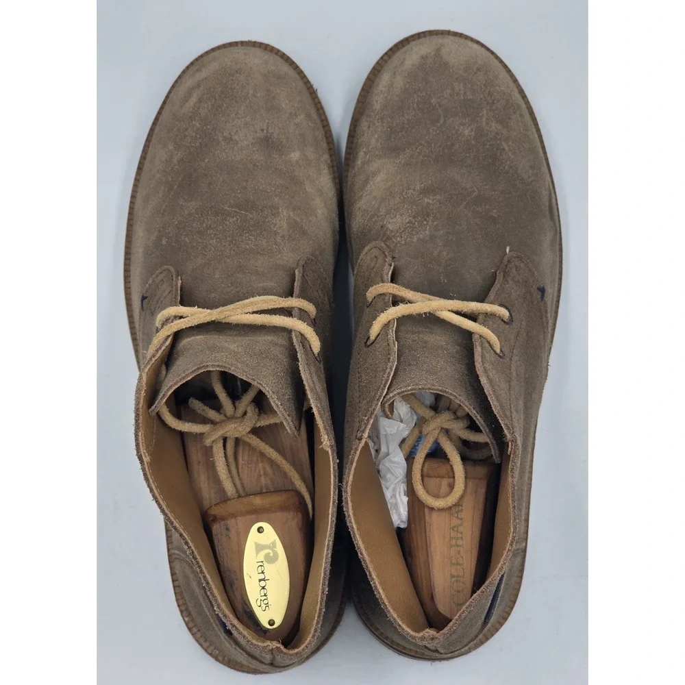 Hari Mari  Mens Adobe Brown Waxed Suede  Chukka Desert Boots Size 9US Euro 42